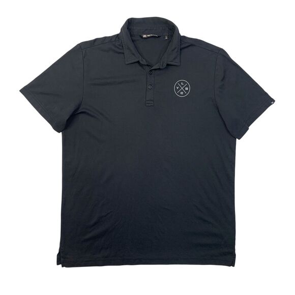Travis Mathew Shirt Mens XL Extra Large Black Oceanside Solid Polo Performance - Picture 1 of 12